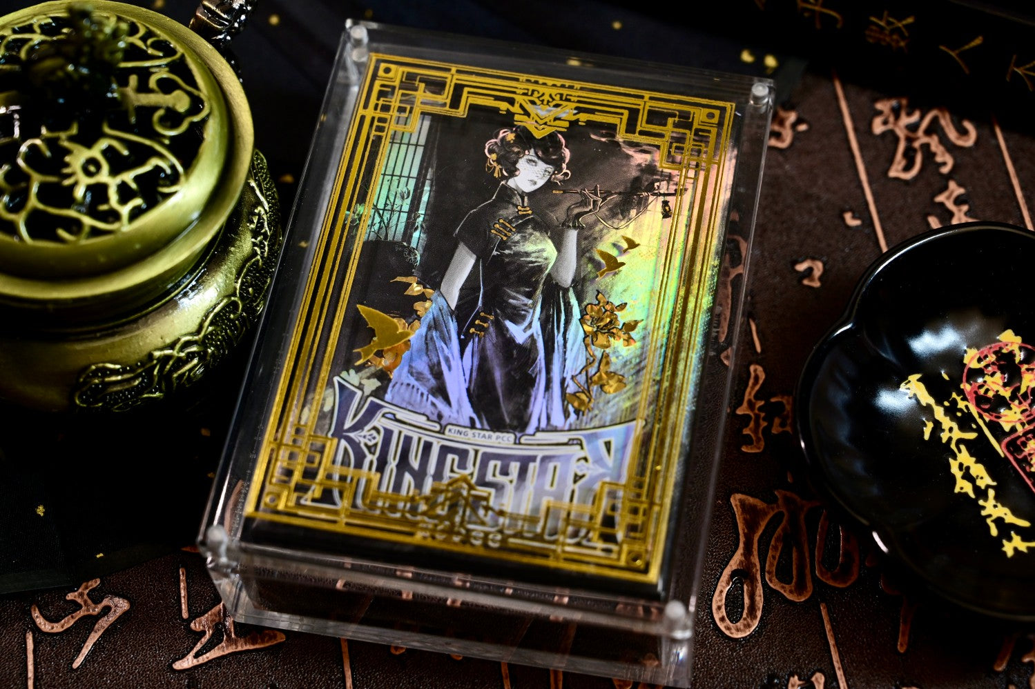 Divine Artifact Rebirth Lullaby gilded deck in acrylic display case