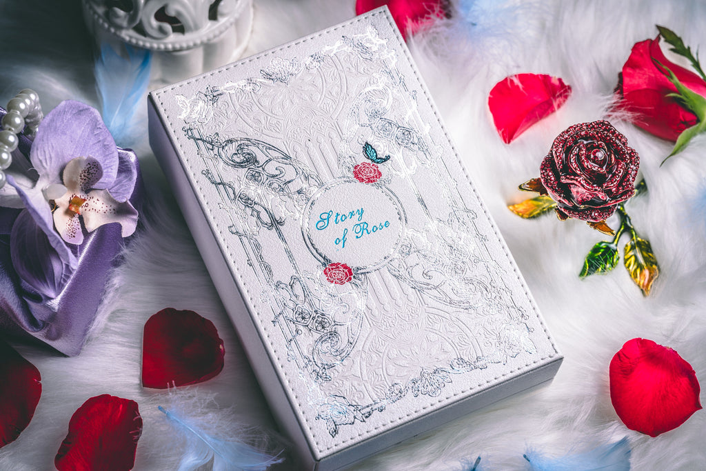 Story of Rose white collector's box with floral artwork