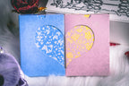 Story of Rose blue and pink deck tuck boxes