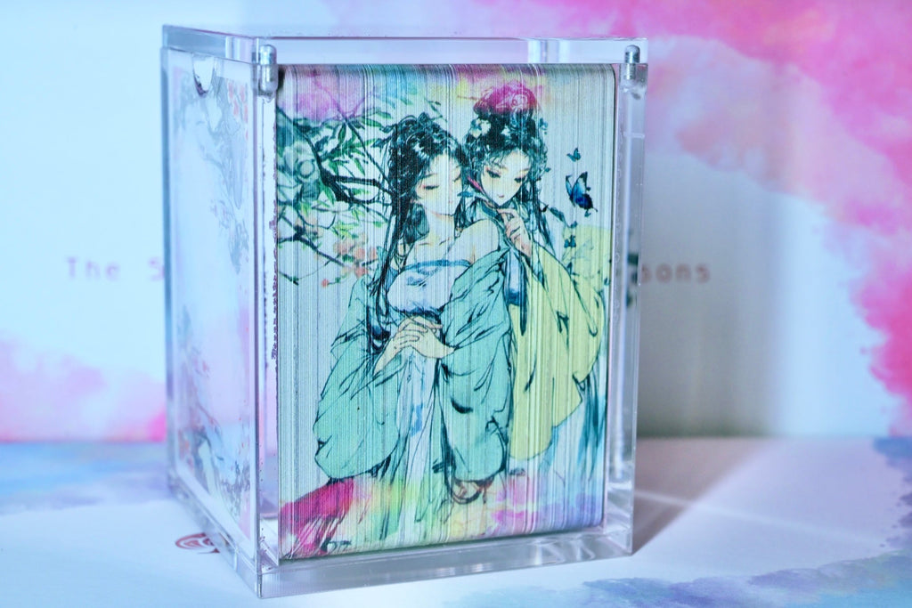 The Splendor of the Four Seasons paper sculpture collector box detail