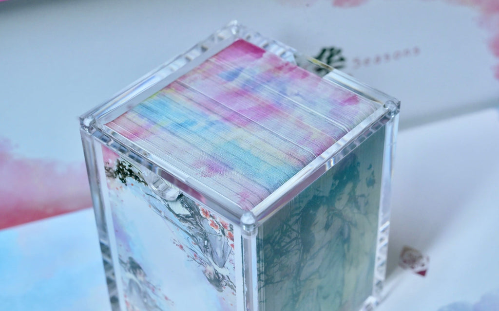 The Splendor of the Four Seasons paper sculpture collector box detail