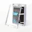 Ten clear 35PT magnetic trading card holders with one case open
