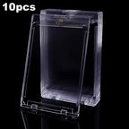Ten-piece pack of clear magnetic trading card holders